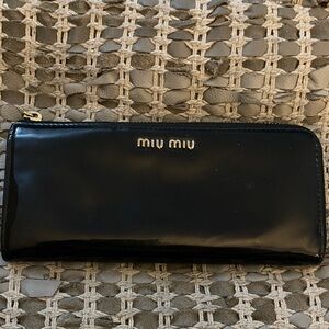 Miu Miu Glossy Black Clutch